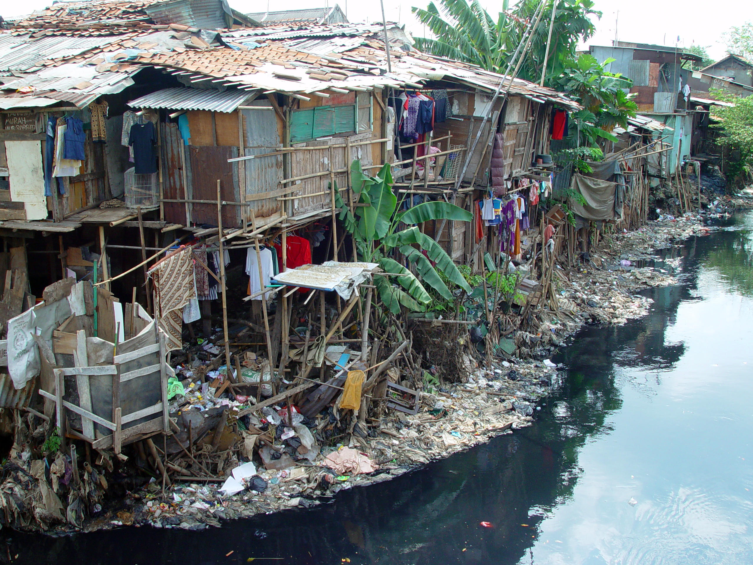 A slum in Jakarta, Indonesia 