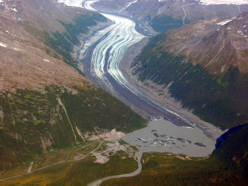 Valdez Glacier in Chugach Mountains, Alaska