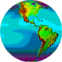 Image of the Earth showing the Hydrosphere.