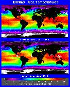 mage of a figure that compares sea surface temperatures across the world in June of two different years.  This image links to a more detailed image.