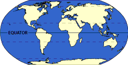 Image of a world map that displays where the marine biomes are located. Please have someone assist you with this.