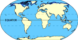 Image of a world map that displays where the arctic tundra is located. Please have someone assist you with this.