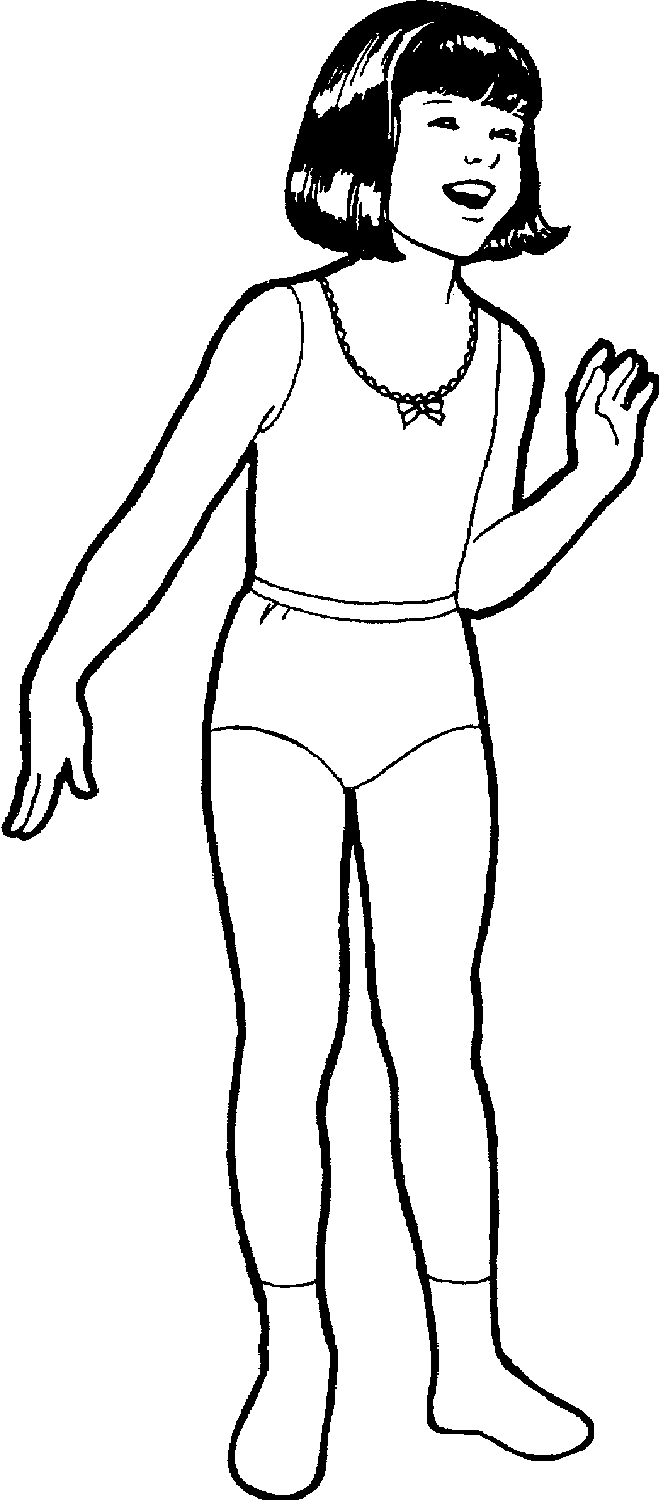 Image of a girl wearing underclothes.