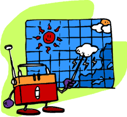 Image of a radio broadcasting the weather.