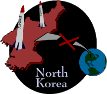 Image of some missiles coming from North Korea and a caption that reads: North Korea.