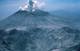 Image of steam venting from Mount Saint Helens as viewed from the northwest on June 19, 1980.  This image links to a more detailed image.