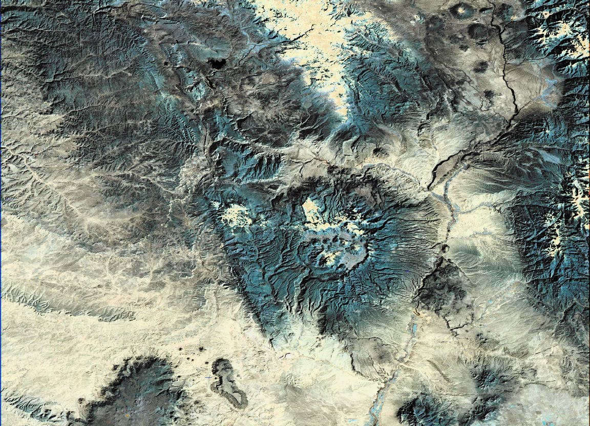 Image of some giant calderas taken from space.