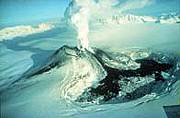 Image of a volcanic eruption that links to a more detailed image.