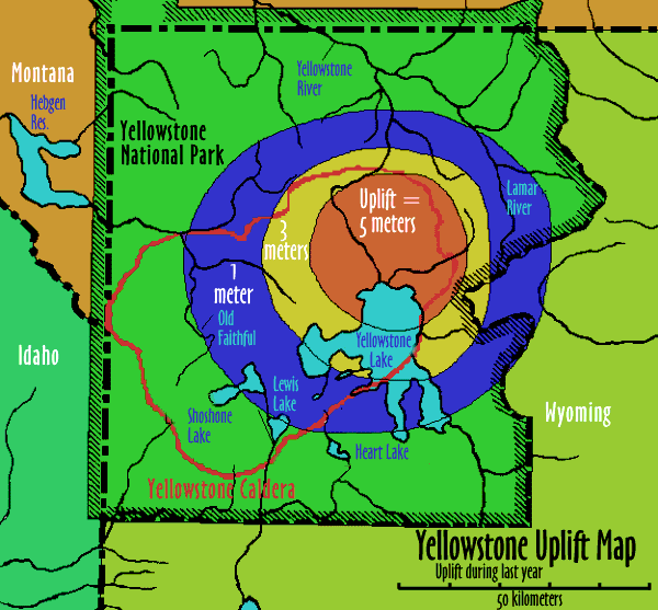 Image of the Yellowstone Uplift map.  Please have someone assist you with this.