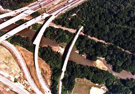 Image of lower Wheeling Creek site f: 2.6 Kilometers upstream of the Ohio River at Tunnel Green area, Wheeling, WV.