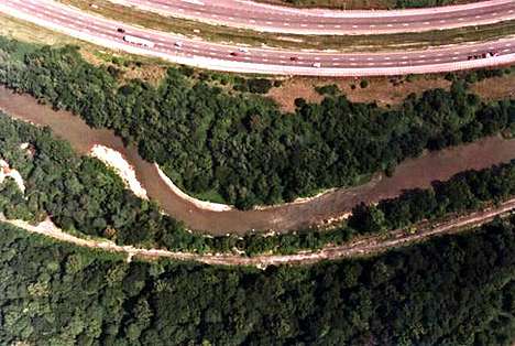 Image of lower Wheeling Creek site b: 10.6 kilometers upstream of the Ohio River.