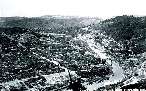 Image showing Wheeling from Chapline Hill in 1890.