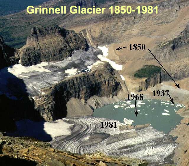 Grinnell Glacier 1850-1981