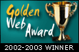 Image of the Golden Web Award for 2002-2003.