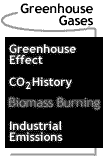 Image that says Greenhouse Gases: Biomass Burning.
