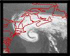 Image showing four active tropical storms in the Northern Atlantic in September of 1996. This image links to a more detailed image.