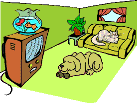 Living Room on Image Of A Living Room With A Cat Laying On A Couch  A Dog Laying On