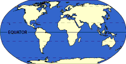 Image of a world map that displays where the marine biomes are located.  Please have someone assist you with this.