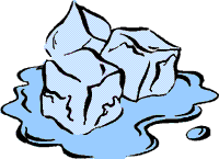 Image of ice blocks that are melting.