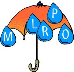 Image of an umbrella with lettered raindrops on top of it.  Please have someone assist you with this.