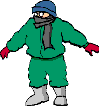 Image of a man who is wearing a lot of clothes for the cold weather.