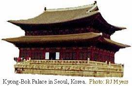 Image of Kyong-Bok palace in Seoul, Korea.
