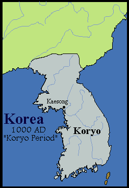 Image of Korea during the Koryo Period in 1000 AD.  Please have someone assist you with this.