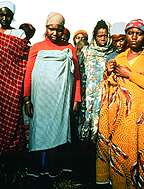 Image of some women from one of the ethnic groups in Rwanda.
