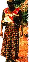 Image of a woman from one of the ethnic groups in Rwanda.
