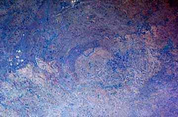 Image that shows a large area near Pretoria in the nation of South Africa. This image links to another image. 