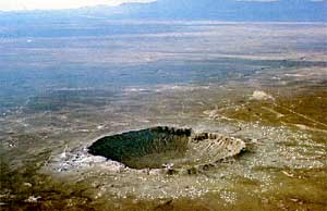 Image of the Meteor Crater in northern Arizona.