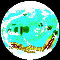 Image of the Earth during the Paleozoic Era.