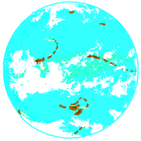 Image of the Earth during the Archaean Era.