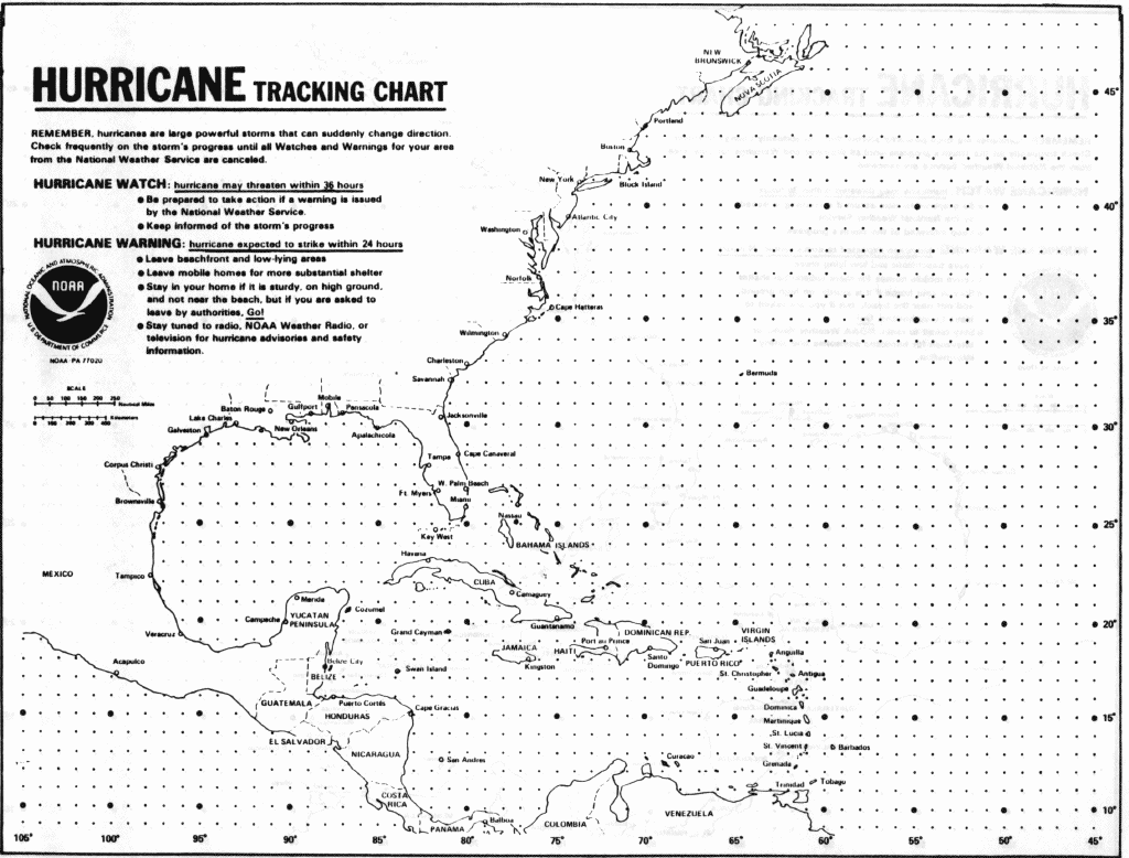 Hurricane Plotting Chart