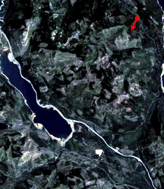 Image which shows an enlargement of the area north of Lake Keechelus.  Please have someone assist you with this.