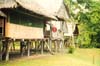 Image showing primitive conditions at a scientific research station in the Peruvian Rainforest.  This image links to a more detailed image.