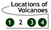 Image that says Locations of Volcanoes: page 2.