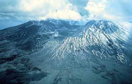 Image of Mount Saint Helens viewed from the north on June 4, 1980.