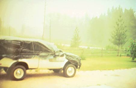 Image of ash fall at Sand Point, Idaho, more than 300 miles northeast of Mount Saint Helens.