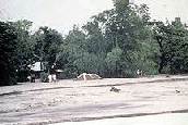 mage showing a house in the Philippines after a mudflow from Mt. Pinatubo. This image links to a more detailed image.