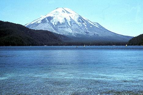 Image of Spirit Lake and Mount St. Helens National Volcanic Monument.