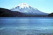 Image of Spirit Lake and Mount St. Helens National Volcanic Monument.  This image links to a more detailed image.