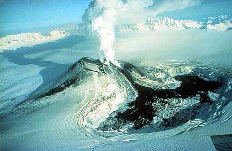Image of a volcanic eruption.