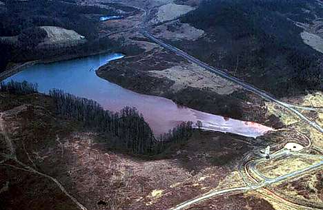 Image of a mine drainage treatment facility.