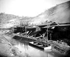 Image showing the site of the Wheeling Creek Wall in 1890.  This image links to a more detailed image.