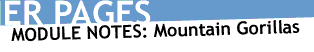 Image that reads Module Notes: Mountain Gorillas.